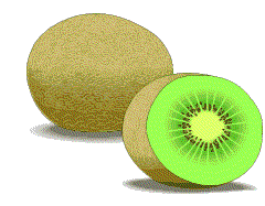 Migające owoce kiwi